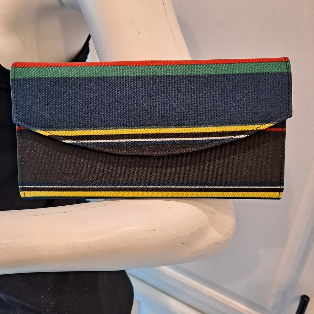 Rosa Striped Multicolor Canvas Wallet
